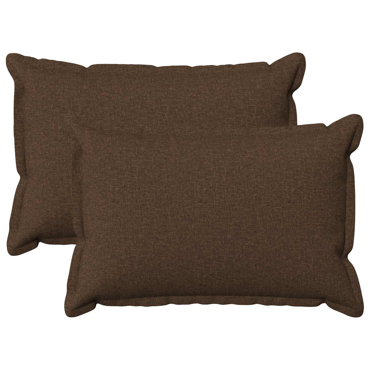 Cushion Cover 2 pcs HOUTEN Brown 30 x 50 cm Faux Linen