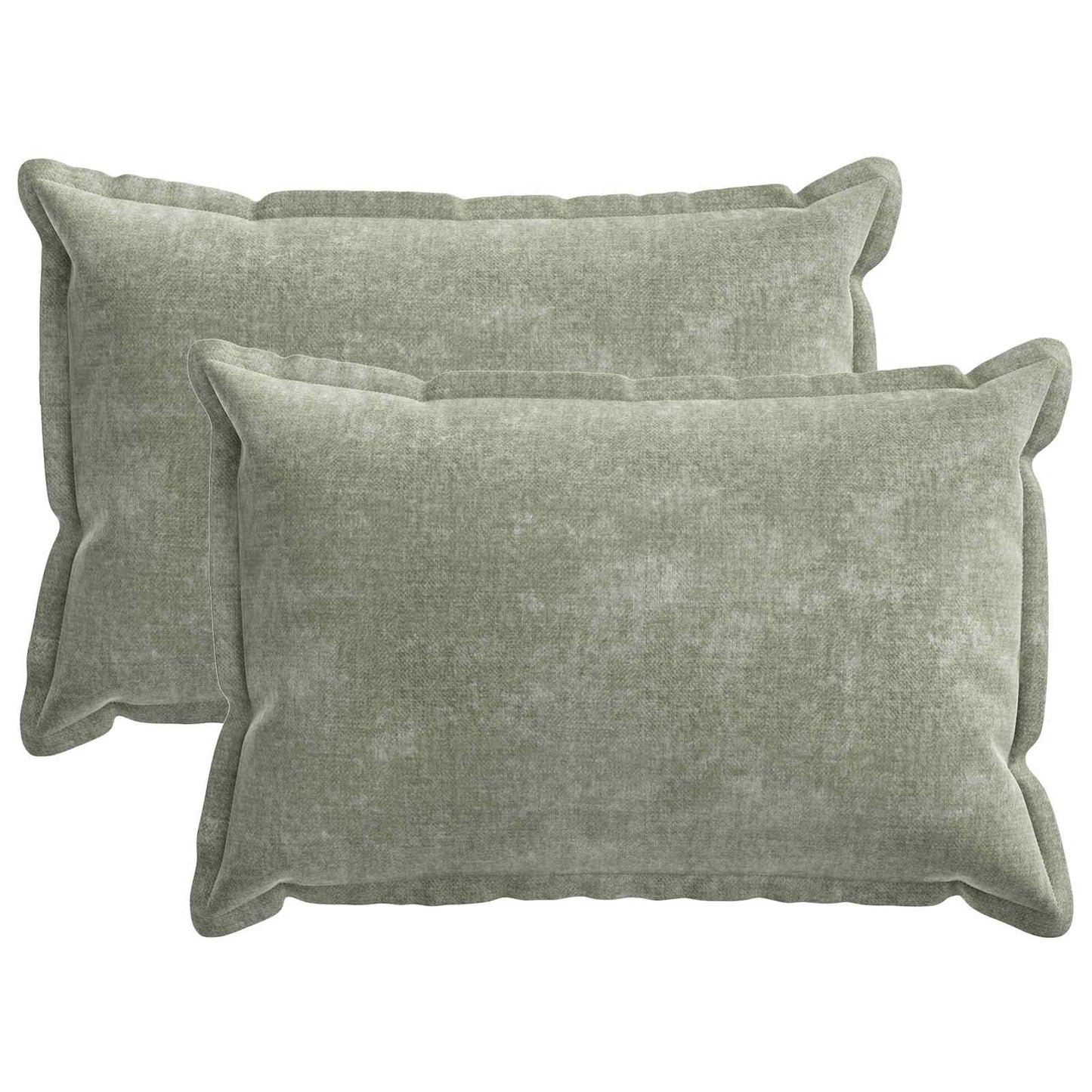 Cushion Cover 2 pcs HOUTEN Green 30 x 50 cm Chenille Fabric