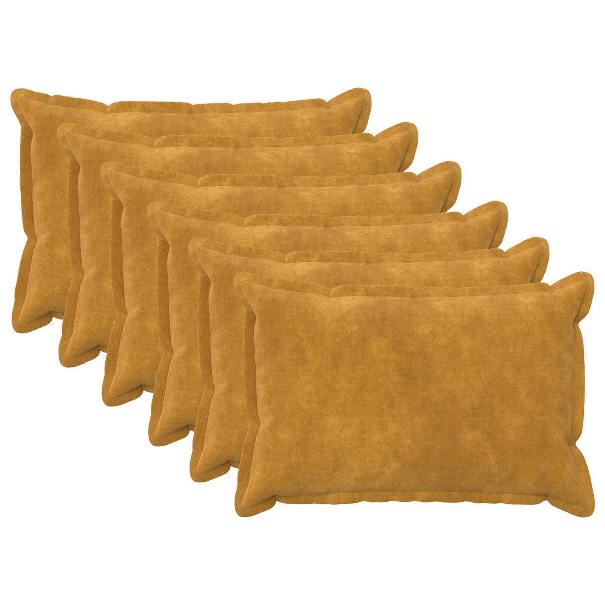 Cushion Cover 6 pcs HOUTEN Yellow 30 x 50 cm Microfiber Fleece