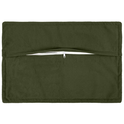 Cushion Cover 6 pcs HOUTEN Green 30 x 50 cm Microfiber Fleece