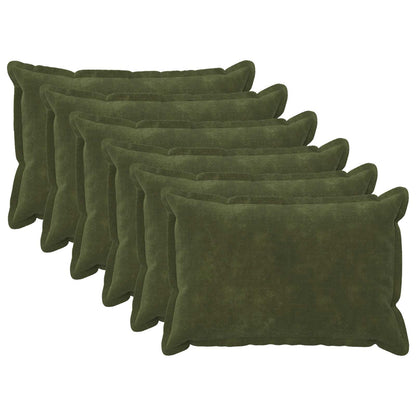 Cushion Cover 6 pcs HOUTEN Green 30 x 50 cm Microfiber Fleece