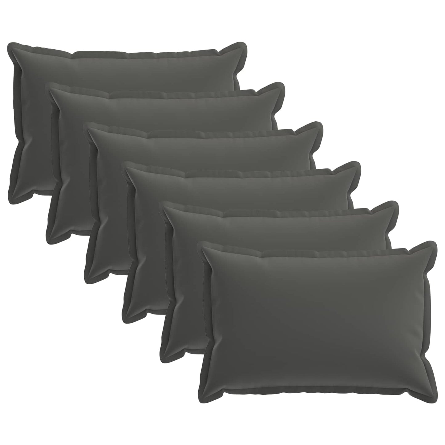 Cushion Cover 6 pcs HOUTEN Anthracite 30 x 50 cm Polyester