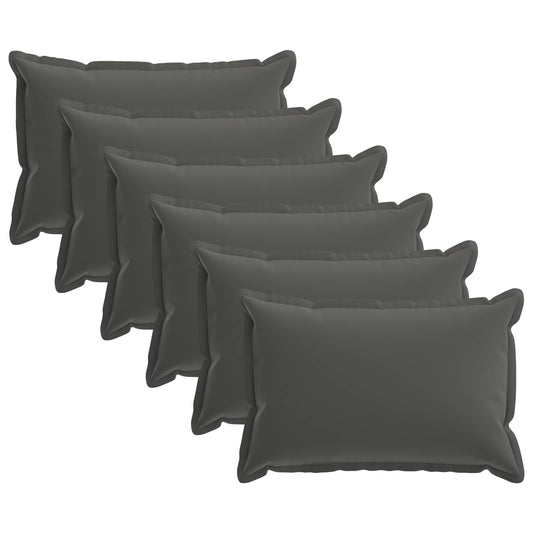 Cushion Cover 6 pcs HOUTEN Anthracite 30 x 50 cm Polyester