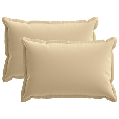 Cushion Cover 2 pcs HOUTEN Beige 30 x 50 cm Polyester