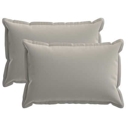 Cushion Cover 2 pcs HOUTEN Grey 30 x 50 cm Polyester