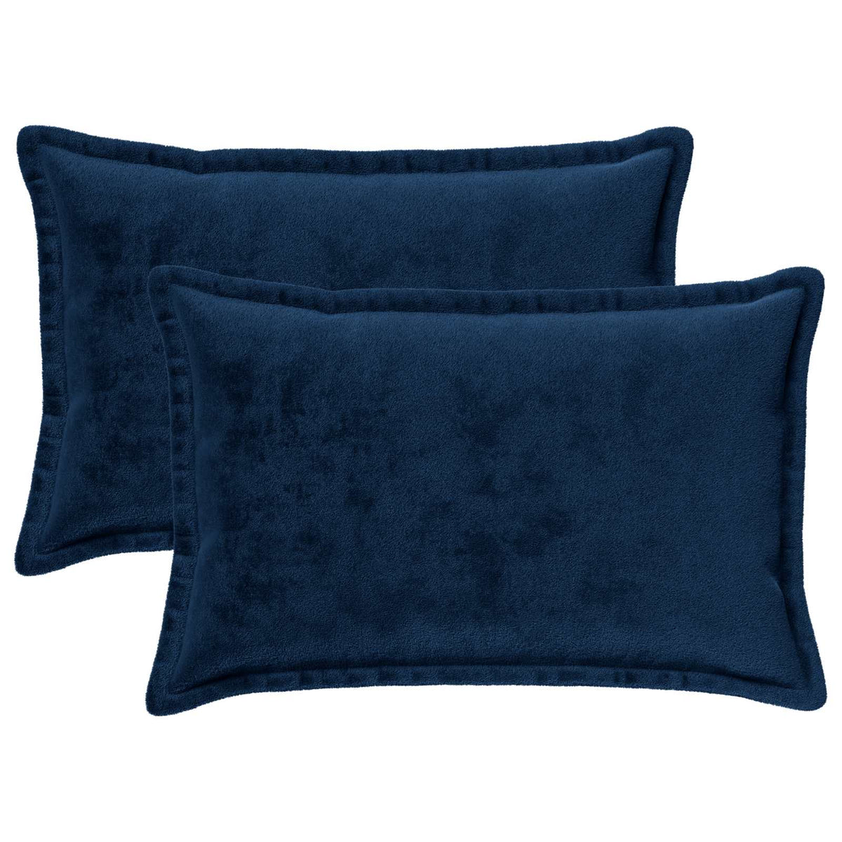 Cushion Cover 2 pcs HOUTEN Navy Blue 30 x 50 cm Flannel