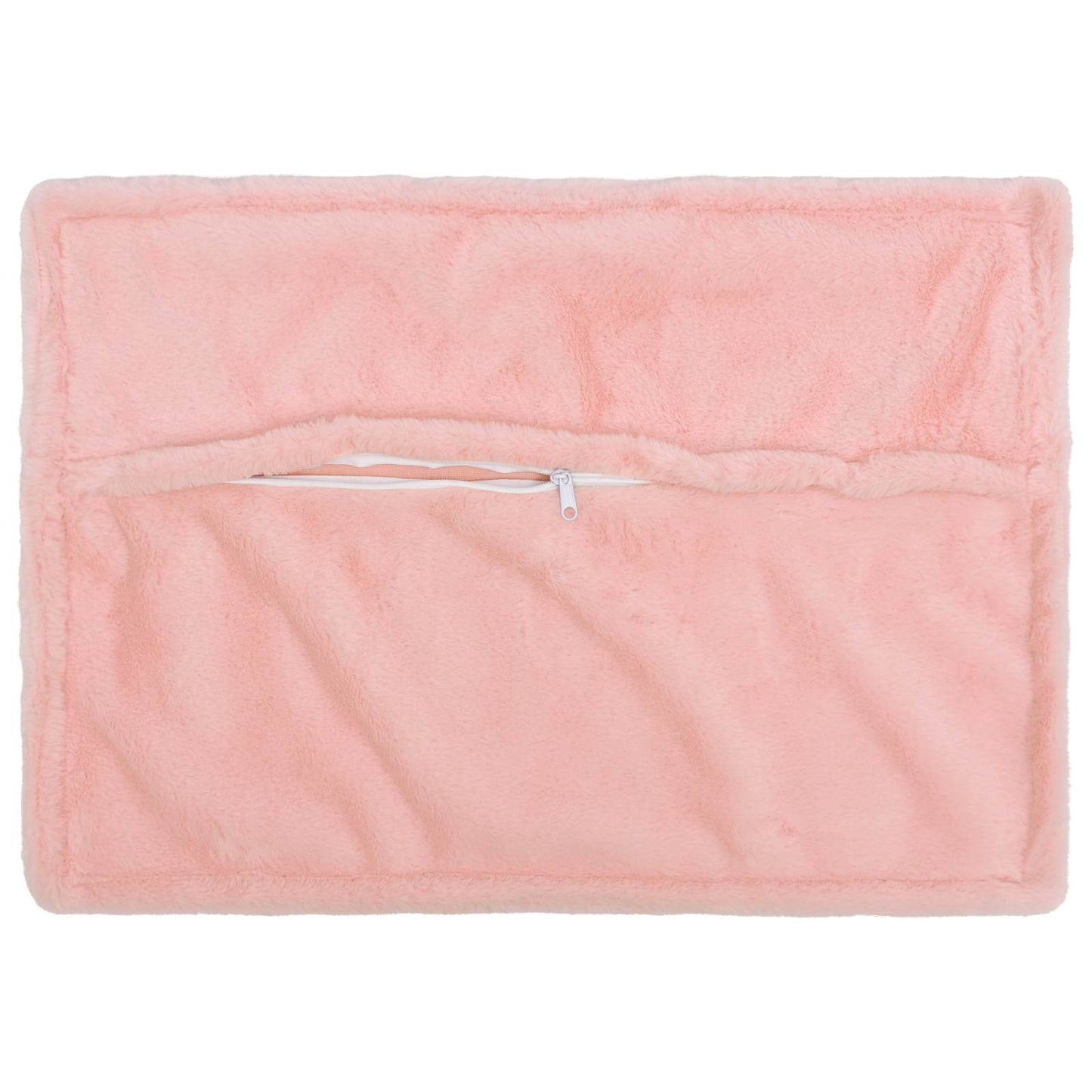 Cushion Cover 2 pcs HOUTEN Pink 30 x 50 cm Faux Rabbit Fur