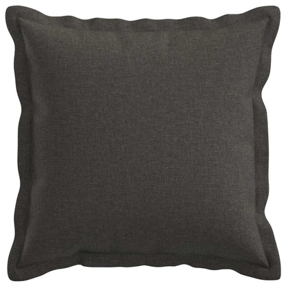 Cushion Cover 2 pcs HOUTEN Dark Grey 35 x 35 cm Faux Linen