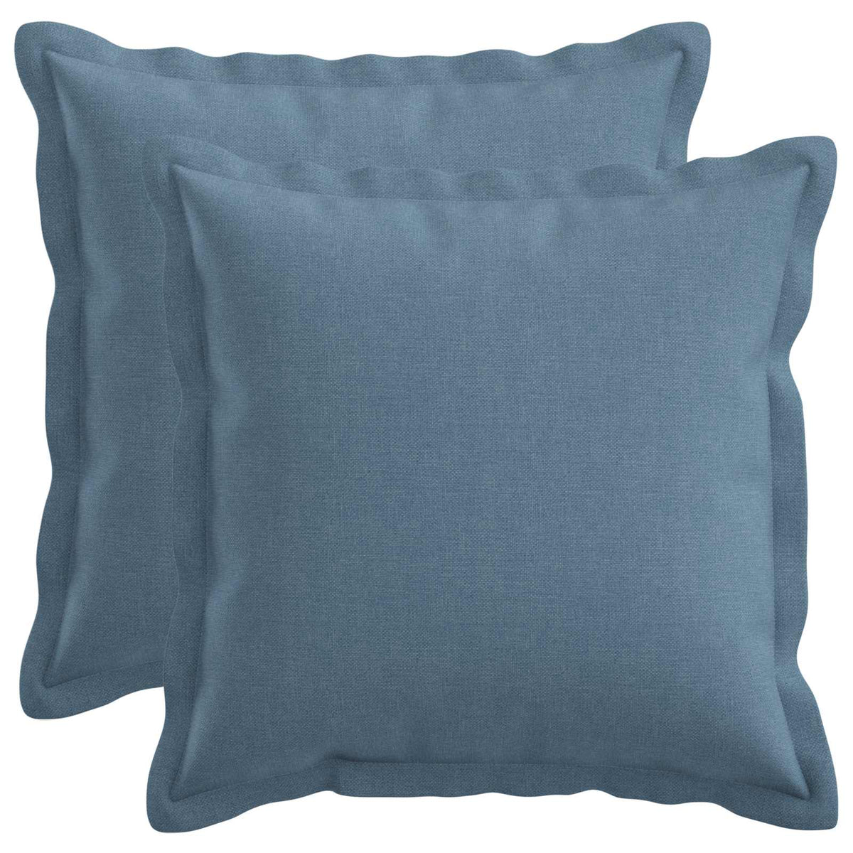 Cushion Cover 2 pcs HOUTEN Jeans Blue 35 x 35 cm Faux Linen