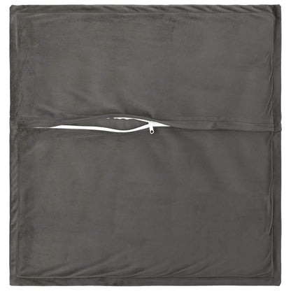 Cushion Cover 2 pcs HOUTEN Dark Grey 35 x 35 cm Velvet