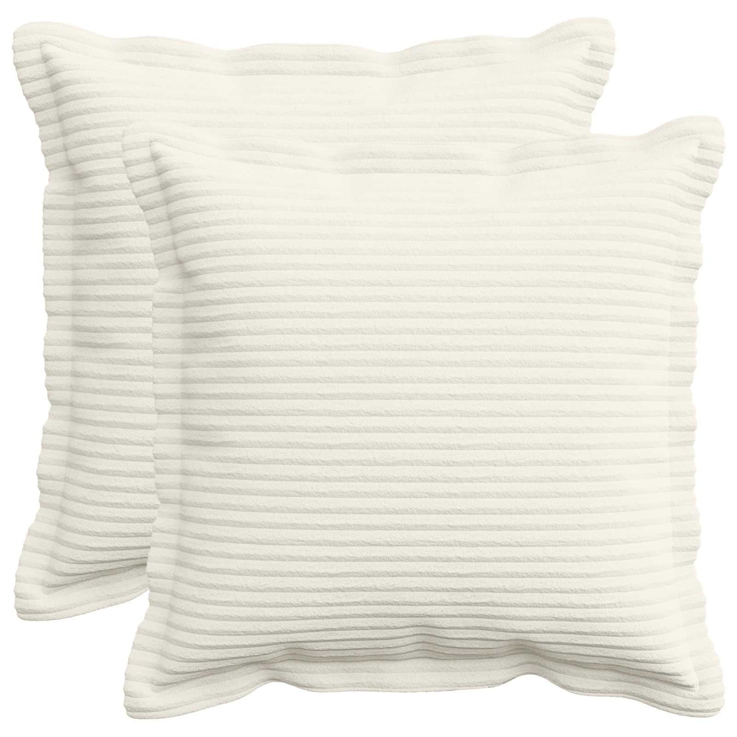 Cushion Cover 2 pcs HOUTEN Cream 35 x 35 cm Corduroy