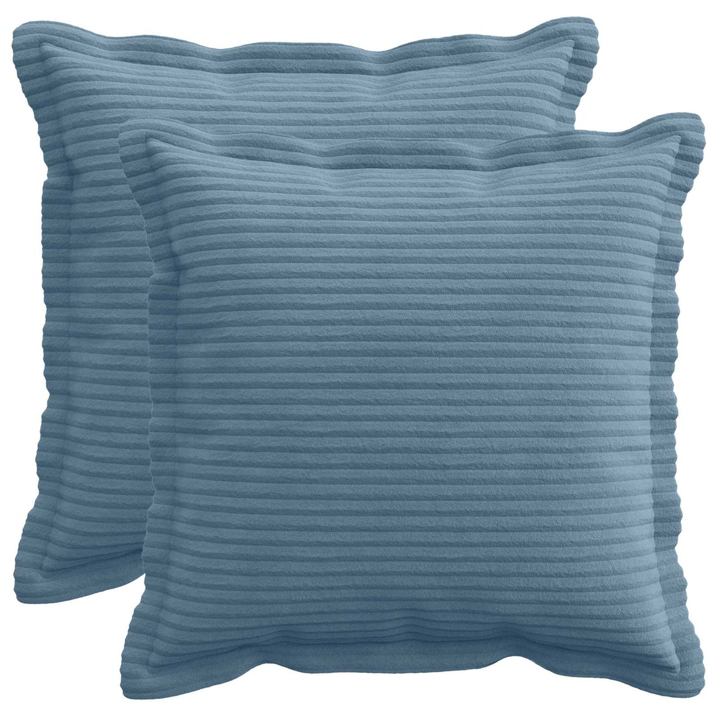Cushion Cover 2 pcs HOUTEN Blue 35 x 35 cm Corduroy