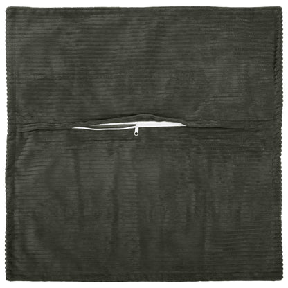 Cushion Cover 2 pcs HOUTEN Anthracite 35 x 35 cm Corduroy