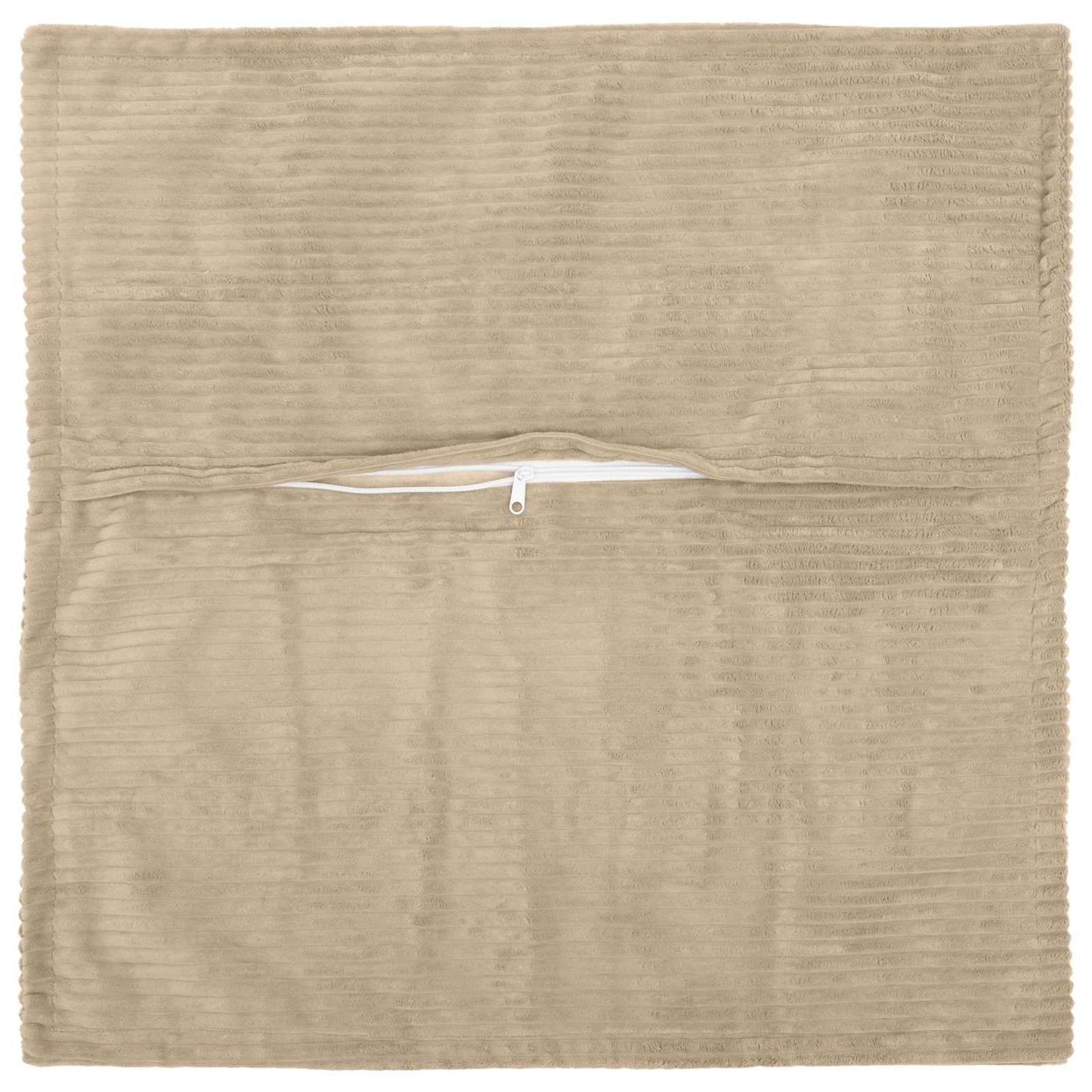 Cushion Cover 2 pcs HOUTEN Taupe 35 x 35 cm Corduroy