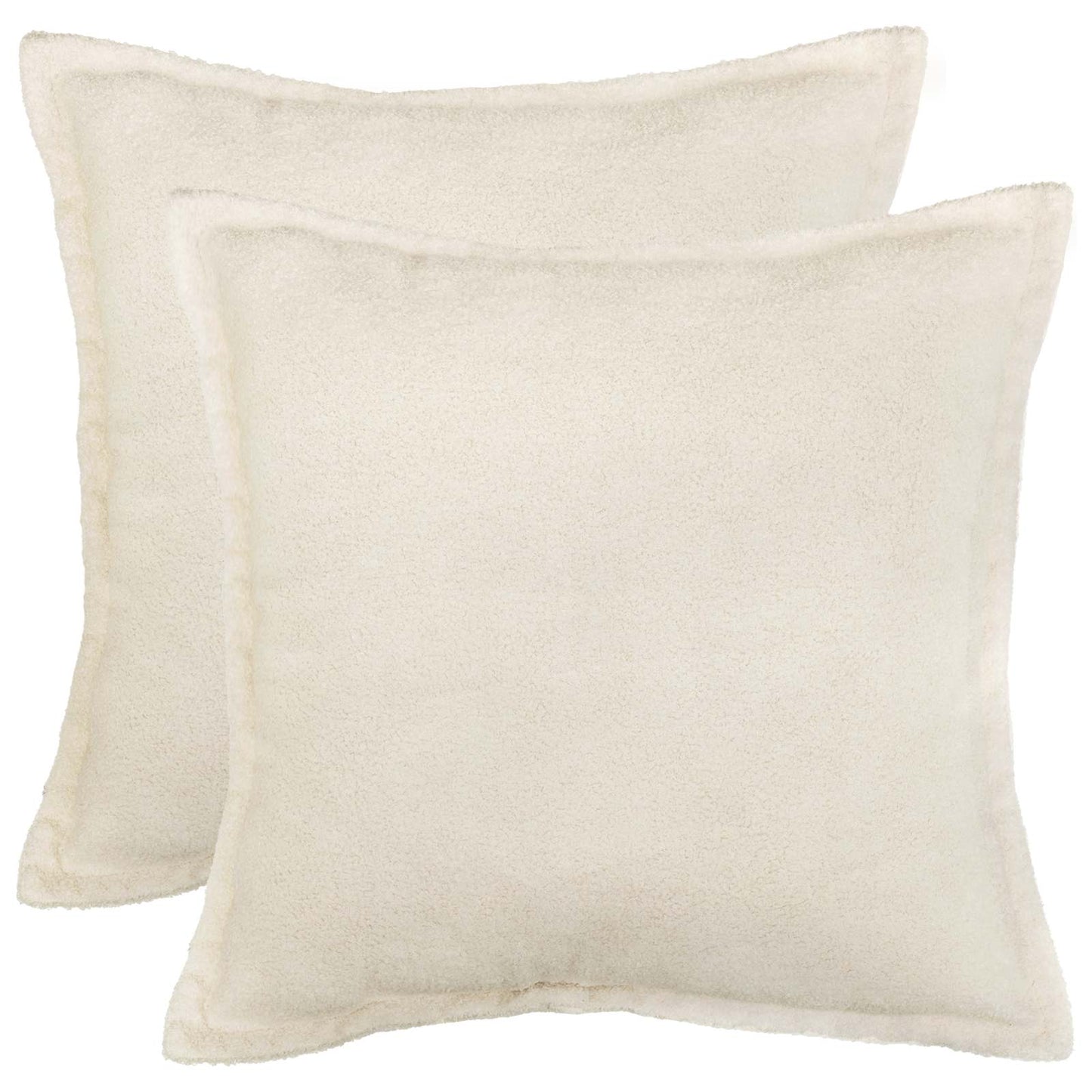 Cushion Cover 2 pcs HOUTEN Cream 35 x 35 cm Bouclé