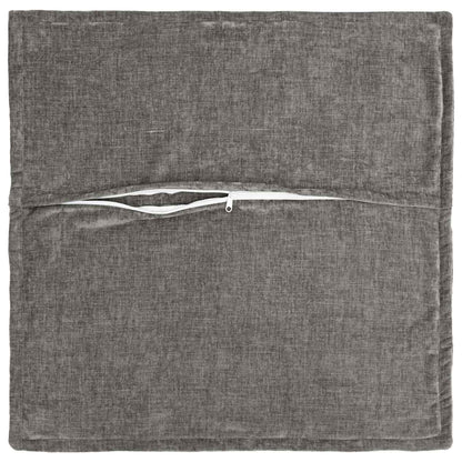 Cushion Cover 2 pcs HOUTEN Dark Grey 35 x 35 cm Chenille Fabric