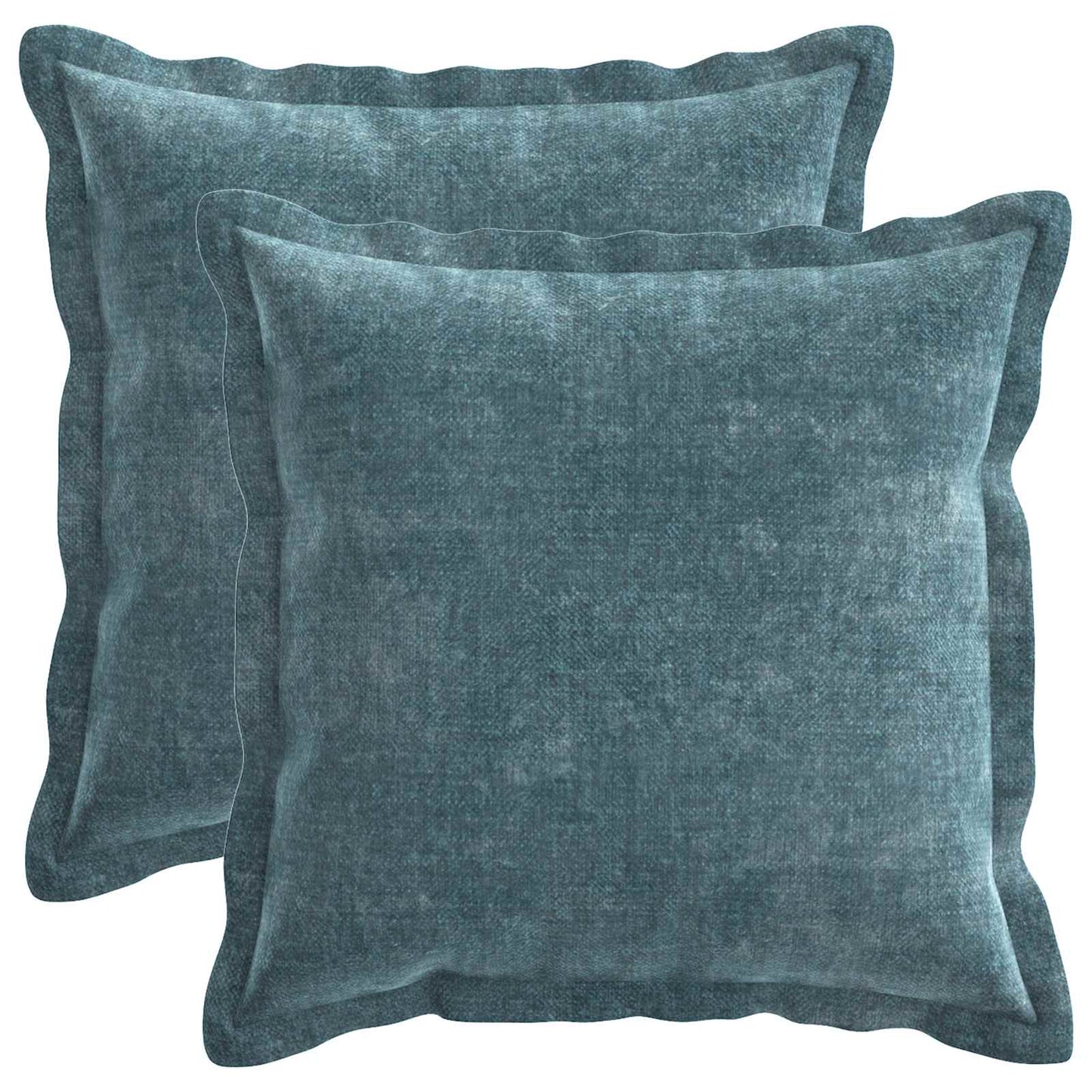 Cushion Cover 2 pcs HOUTEN Blue 35 x 35 cm Chenille Fabric