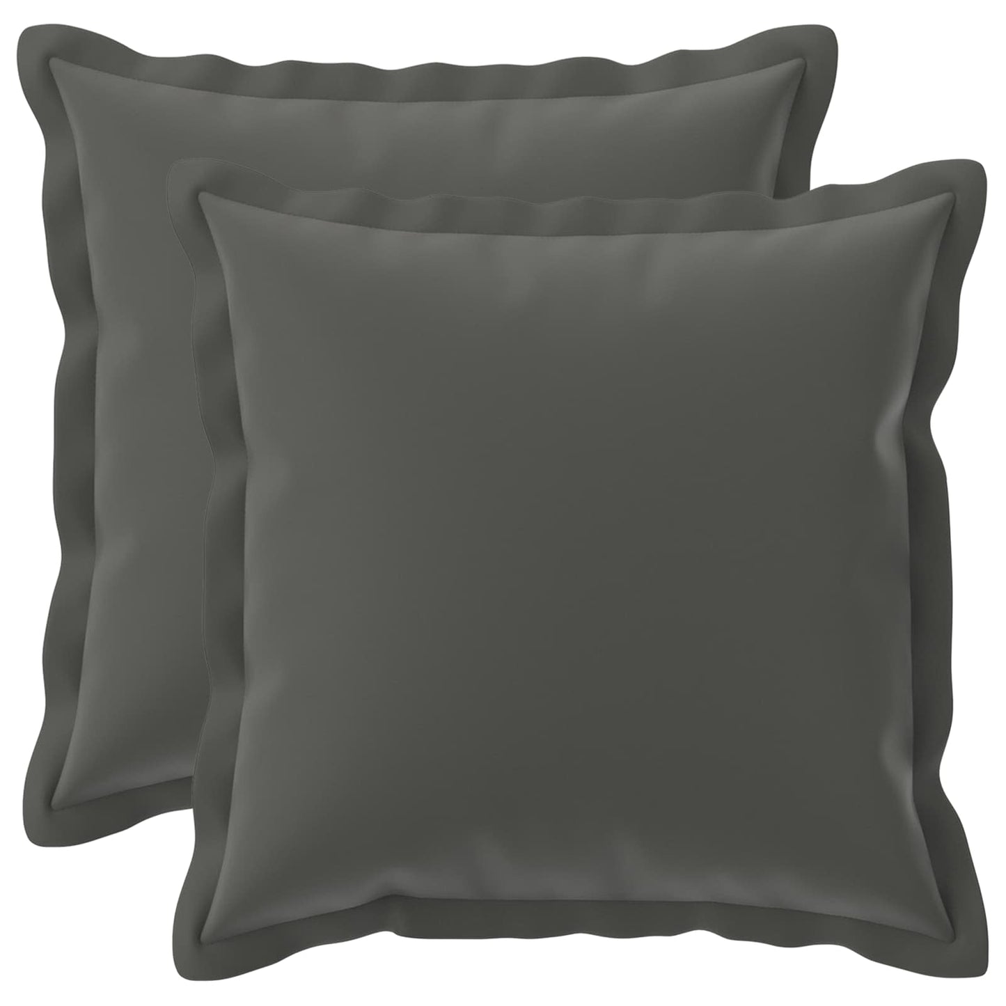 Cushion Cover 2 pcs HOUTEN Anthracite 35 x 35 cm Polyester