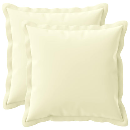 Cushion Cover 2 pcs HOUTEN Cream 35 x 35 cm Polyester