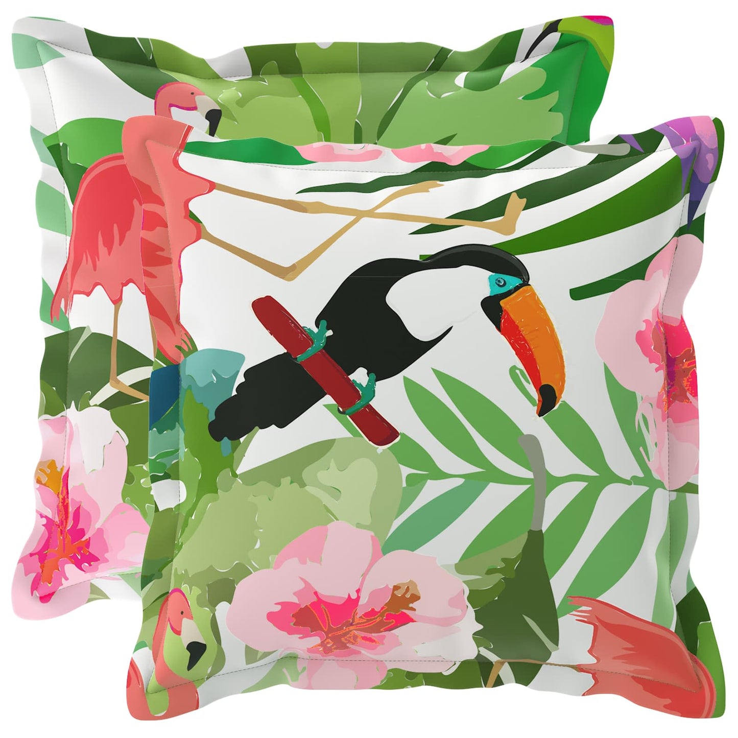 Cushion Cover 2 pcs HOUTEN Multicolour 35 x 35 cm Polyester