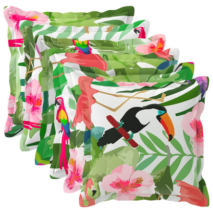 Cushion Cover 6 pcs HOUTEN Multicolour 35 x 35 cm Polyester