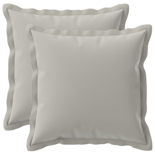 Cushion Cover 2 pcs HOUTEN Grey 35 x 35 cm Polyester