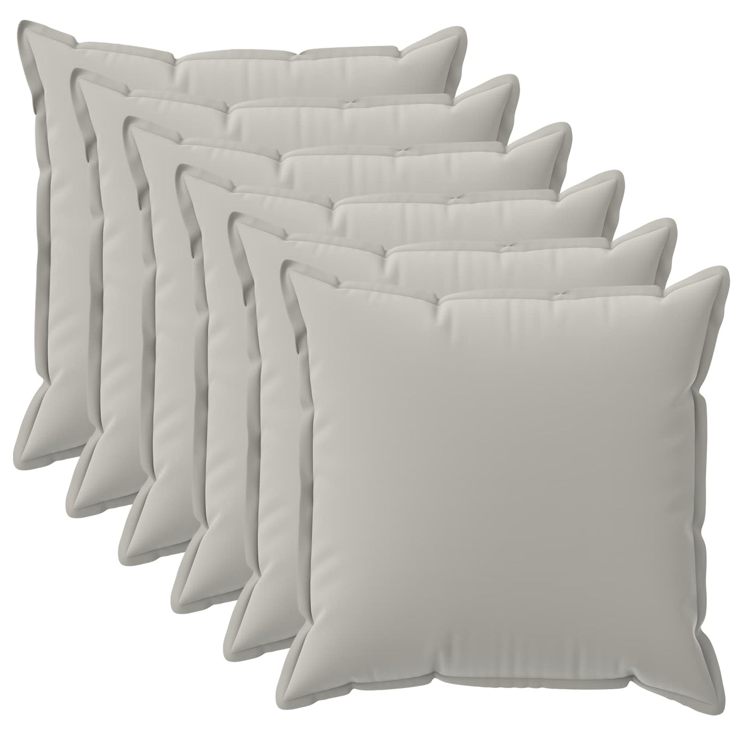 Cushion Cover 6 pcs HOUTEN Grey 35 x 35 cm Polyester