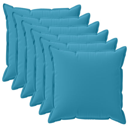 Cushion Cover 6 pcs HOUTEN Light Blue 35 x 35 cm Polyester