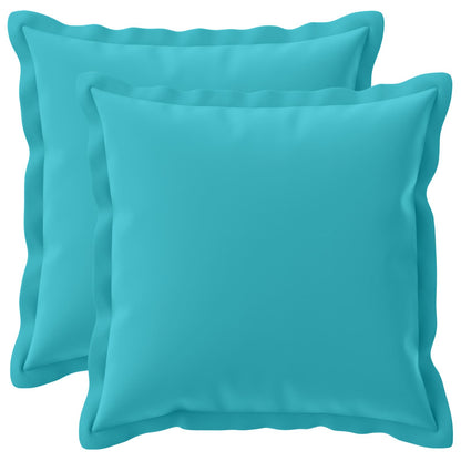 Cushion Cover 2 pcs HOUTEN Turquoise 35 x 35 cm Polyester