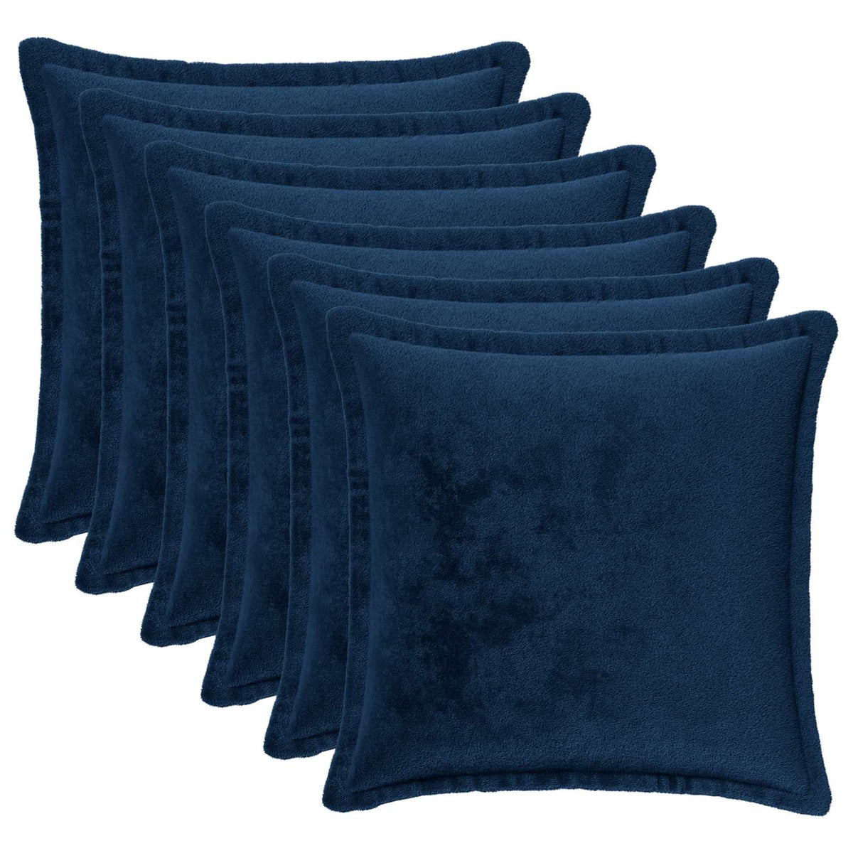Cushion Cover 6 pcs HOUTEN Navy Blue 35 x 35 cm Flannel