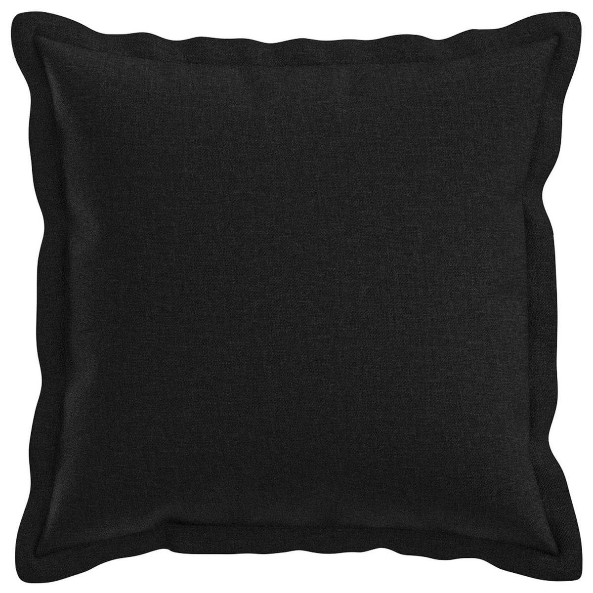 Cushion Cover 2 pcs HOUTEN Black 40 x 40 cm Faux Linen