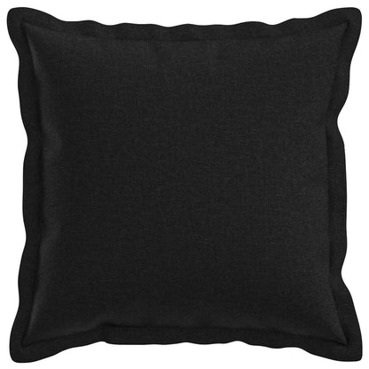 Cushion Cover 2 pcs HOUTEN Black 40 x 40 cm Faux Linen