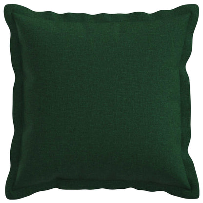 Cushion Cover 2 pcs HOUTEN Dark Green 40 x 40 cm Faux Linen