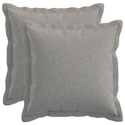 Cushion Cover 2 pcs HOUTEN Cloud Grey 40 x 40 cm Faux Linen
