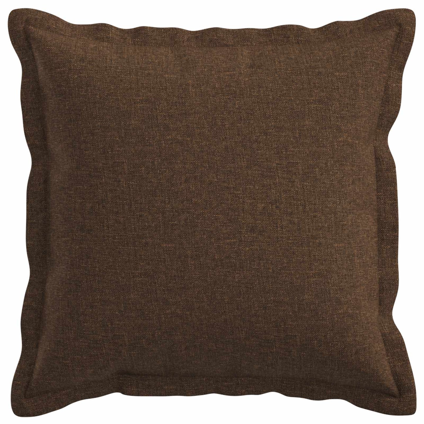 Cushion Cover 2 pcs HOUTEN Brown 40 x 40 cm Faux Linen