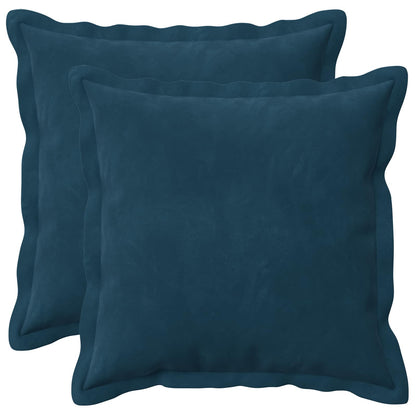 Cushion Cover 2 pcs HOUTEN Blue 40 x 40 cm Velvet