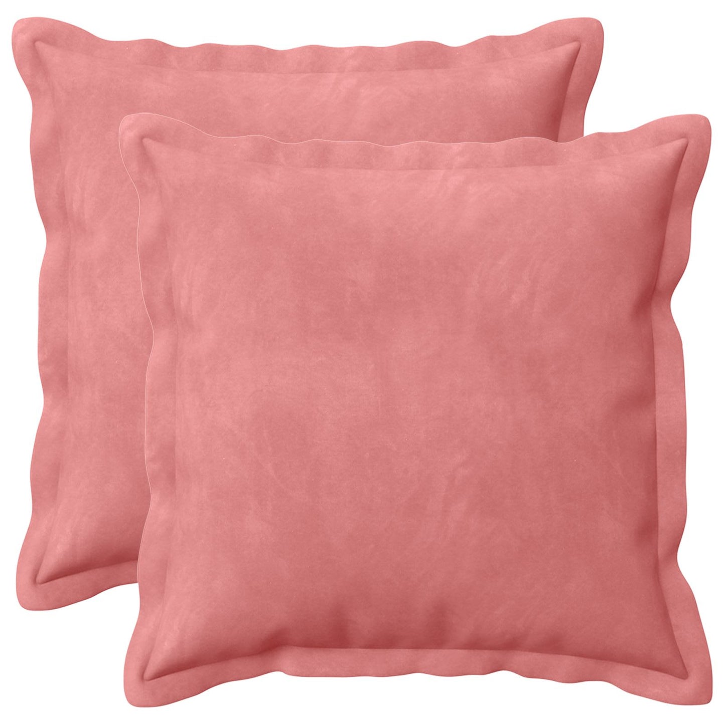 Cushion Cover 2 pcs HOUTEN Pink 40 x 40 cm Velvet