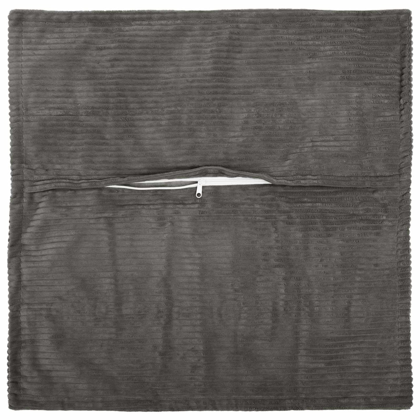 Cushion Cover 2 pcs HOUTEN Dark Grey 40 x 40 cm Corduroy