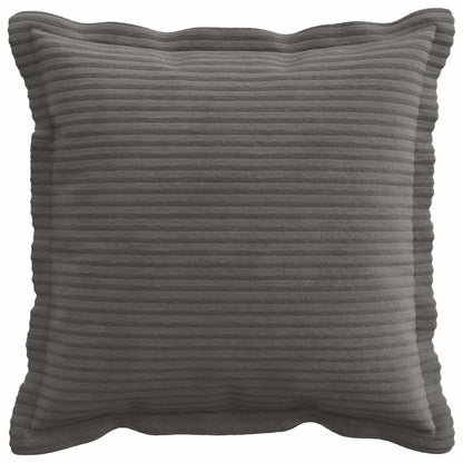 Cushion Cover 2 pcs HOUTEN Dark Grey 40 x 40 cm Corduroy