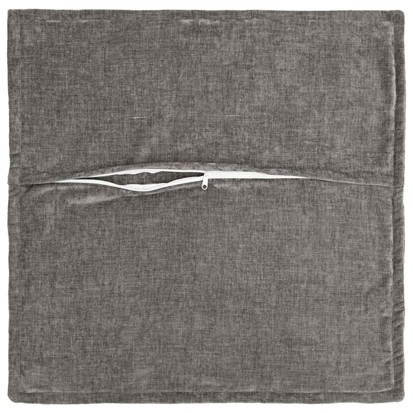 Cushion Cover 6 pcs HOUTEN Dark Grey 40 x 40 cm Chenille Fabric