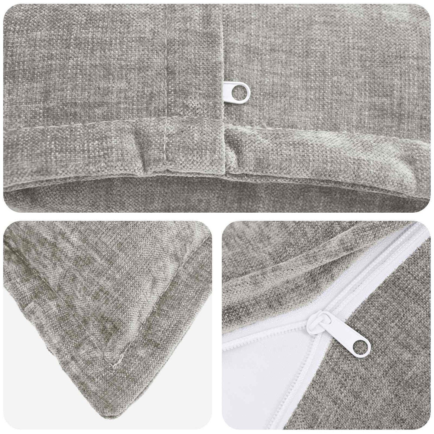 Cushion Cover 6 pcs HOUTEN Light Grey 40 x 40 cm