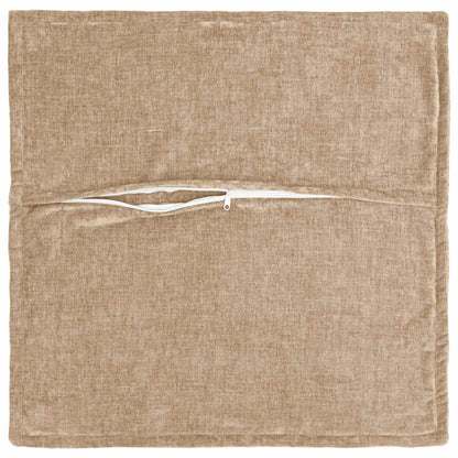Cushion Cover 12 pcs HOUTEN Taupe 40 x 40 cm Chenille Fabric