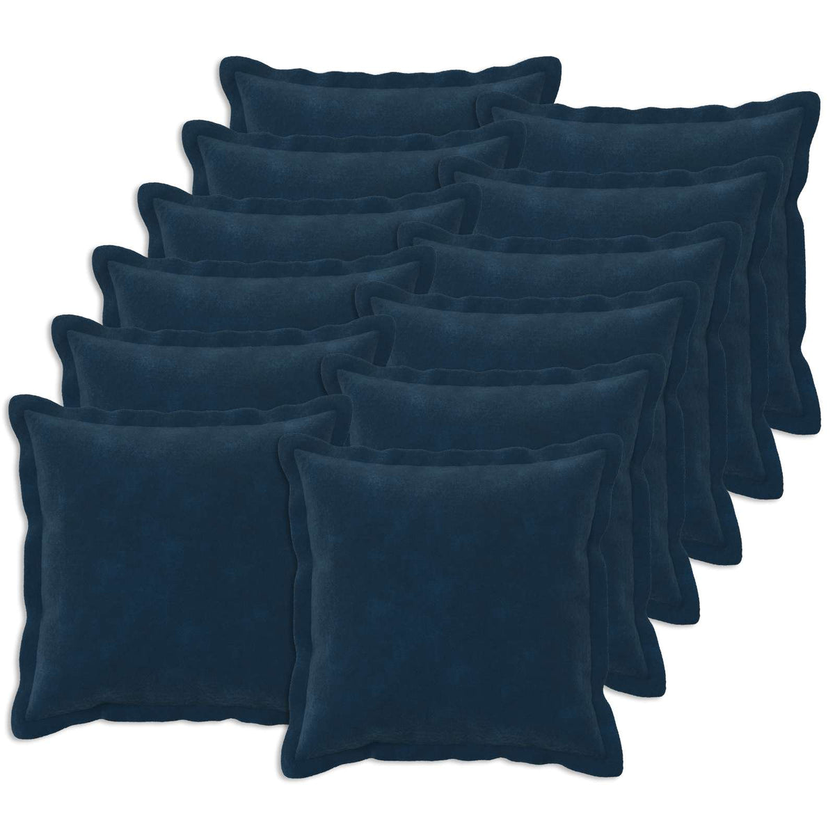 Cushion Cover 12 pcs HOUTEN Blue 40 x 40 cm Microfiber Fleece