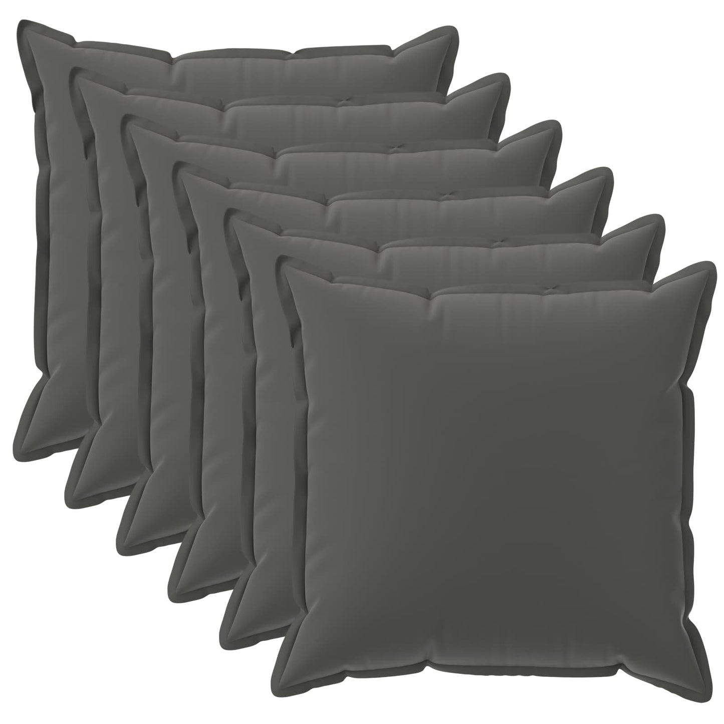 Cushion Cover 6 pcs HOUTEN Anthracite 40 x 40 cm Polyester