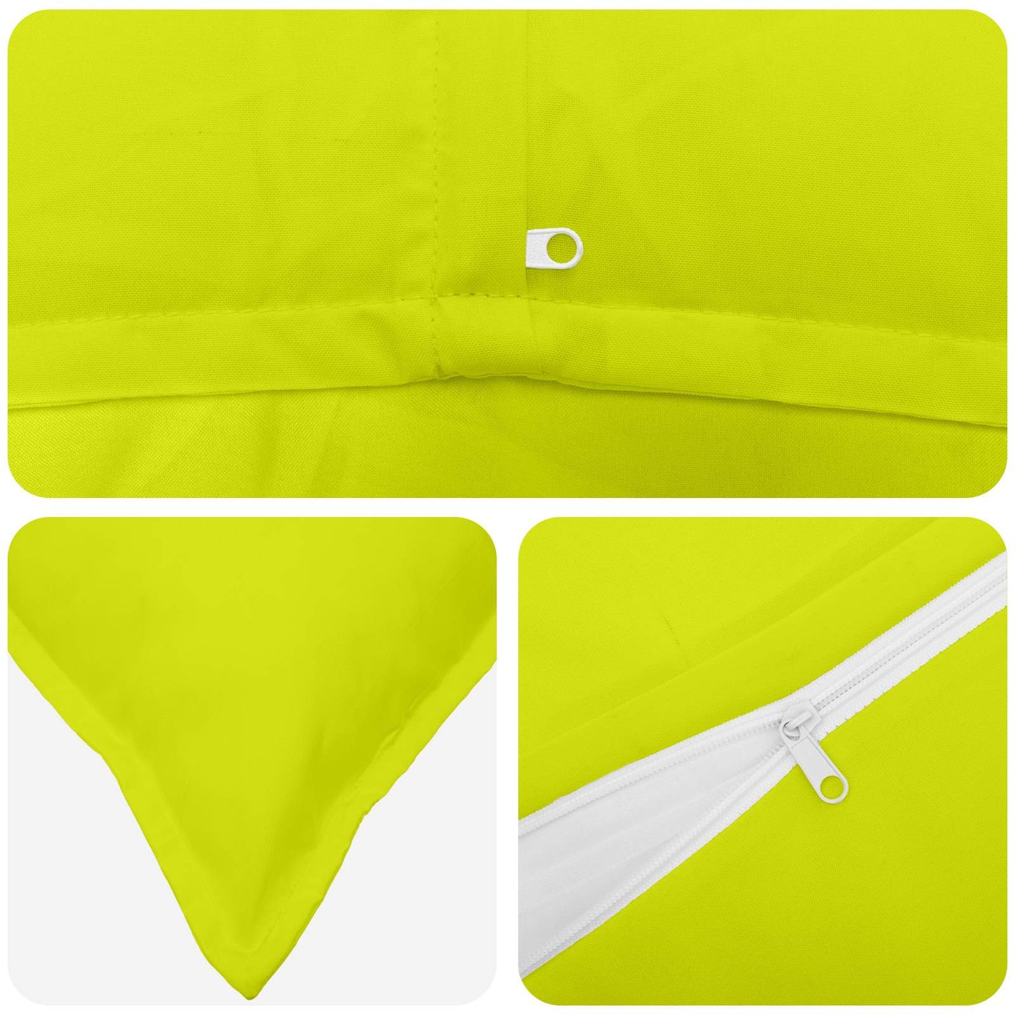 Cushion Cover 2 pcs HOUTEN Bright Green 40 x 40 cm Polyester