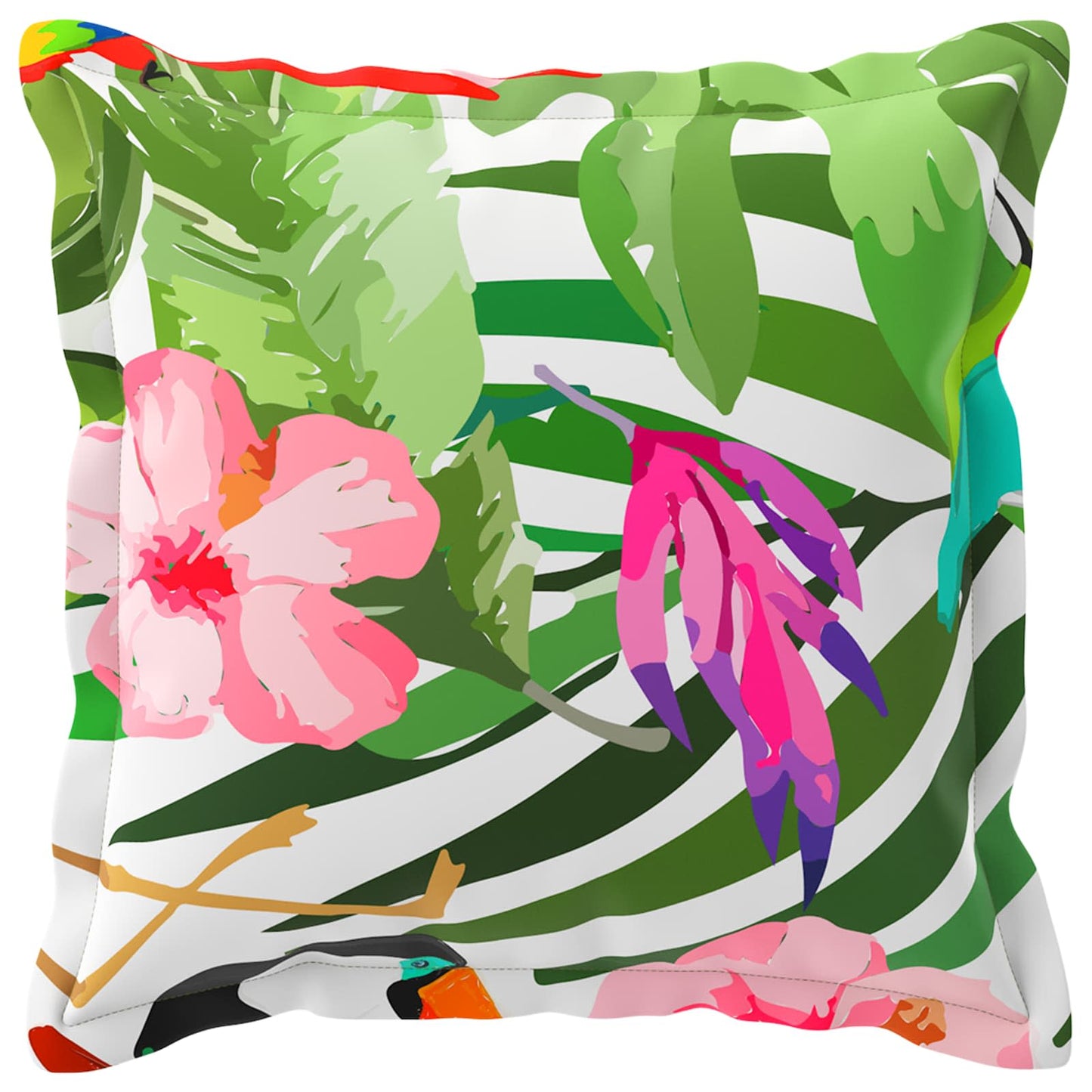 Cushion Cover 2 pcs HOUTEN Black 40 x 40 cm Polyester