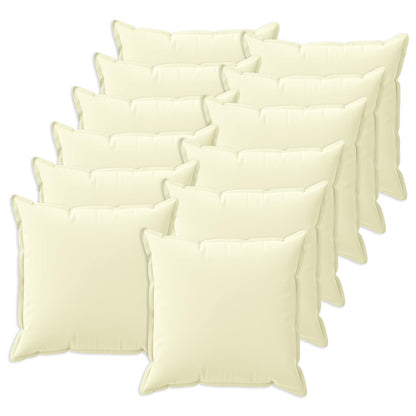 Cushion Cover 12 pcs HOUTEN Cream 40 x 40 cm Polyester