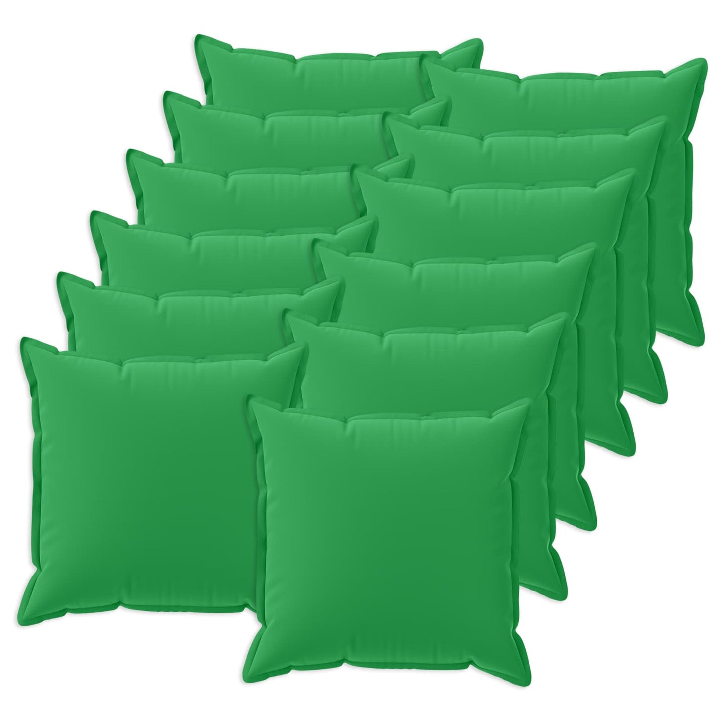 Cushion Cover 12 pcs HOUTEN Green 40 x 40 cm Polyester