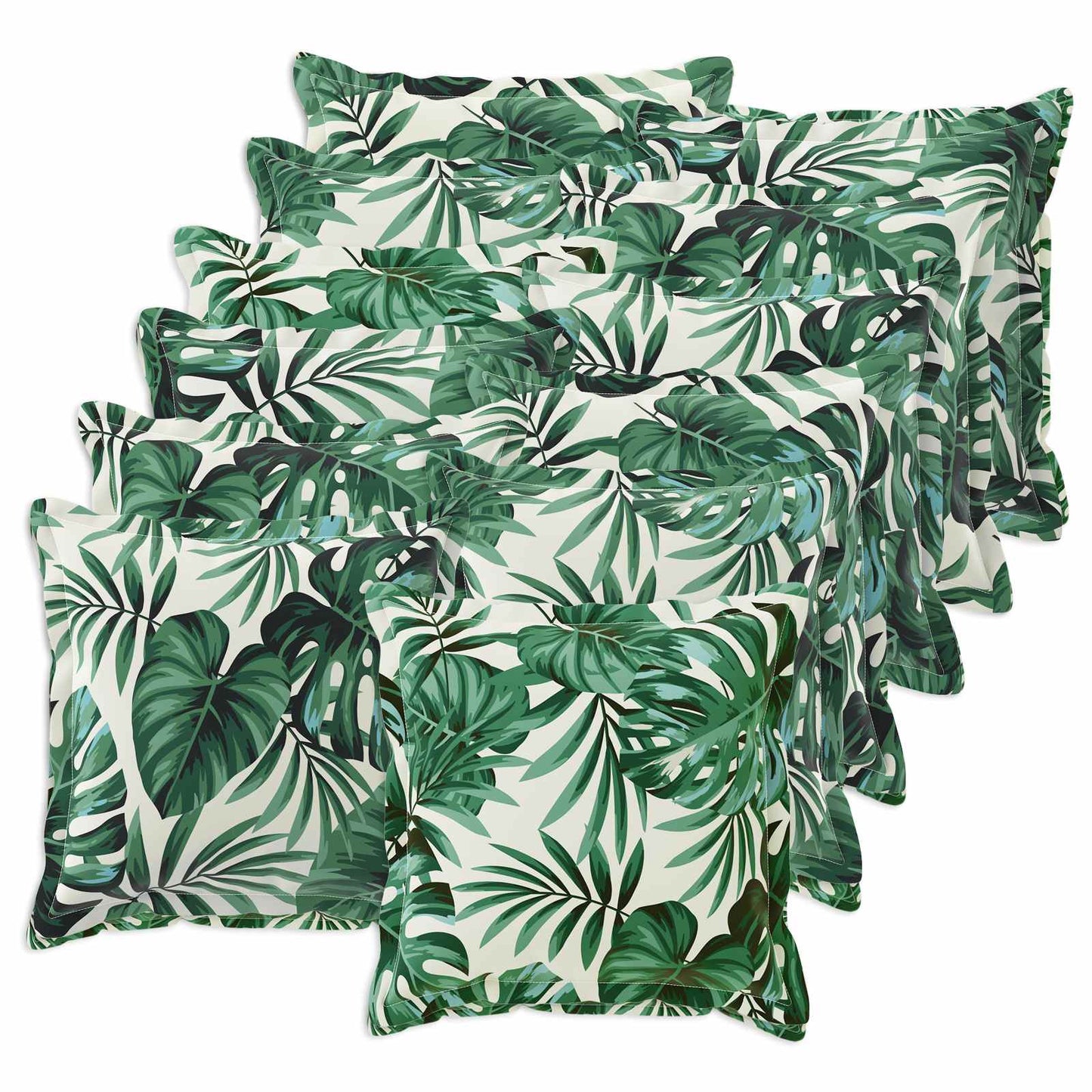 Cushion Cover 12 pcs HOUTEN Leaf Pattern 40 x 40 cm Polyester