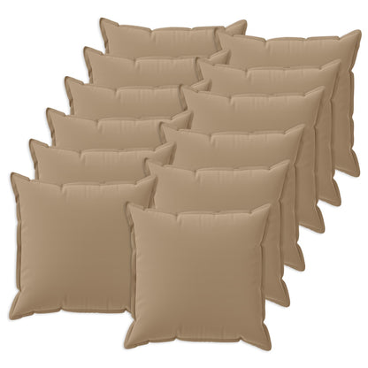 Cushion Cover 12 pcs HOUTEN Taupe 40 x 40 cm Polyester